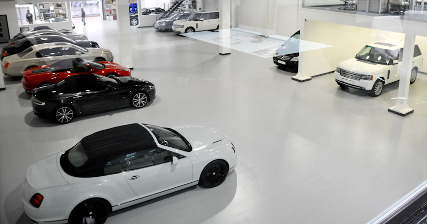 car showroom