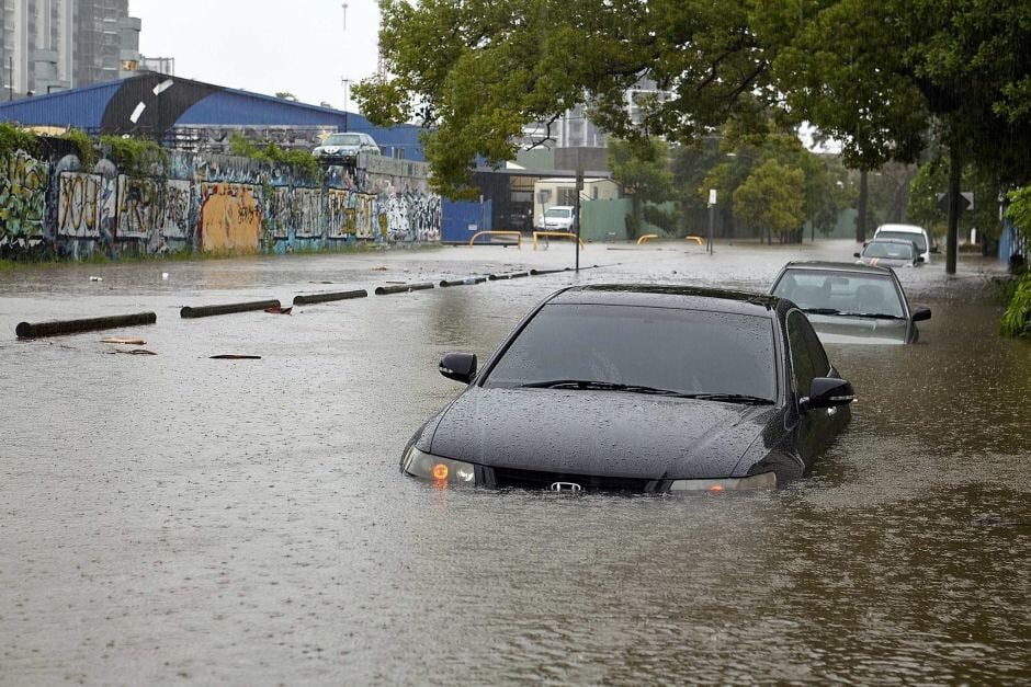 flooded cars