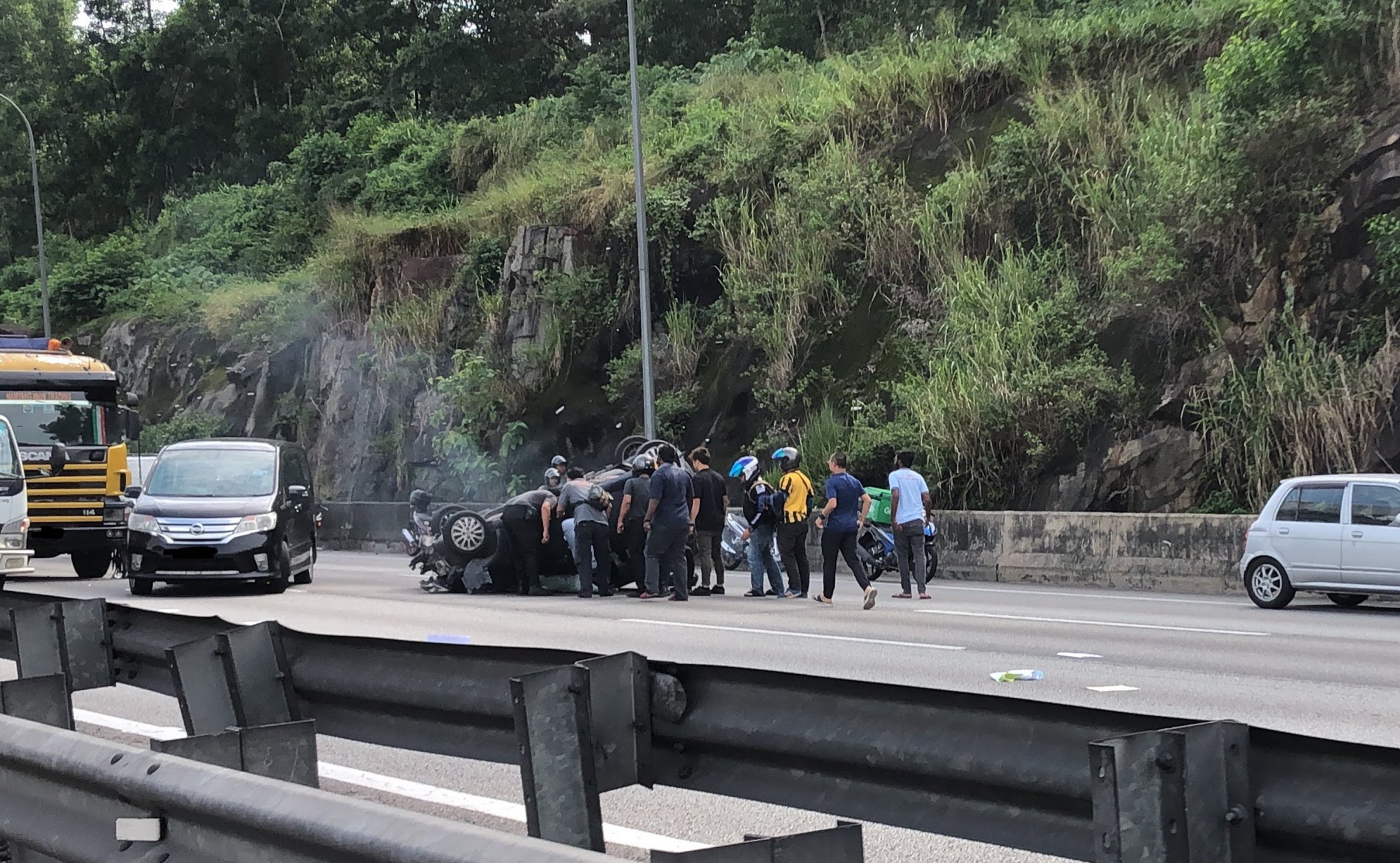 Car accident on PLUS highway
