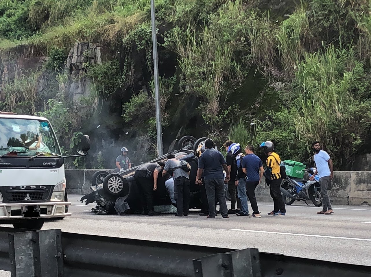 Car accident on PLUS highway