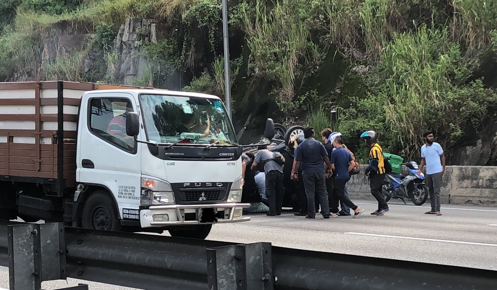 Car accident on PLUS highway