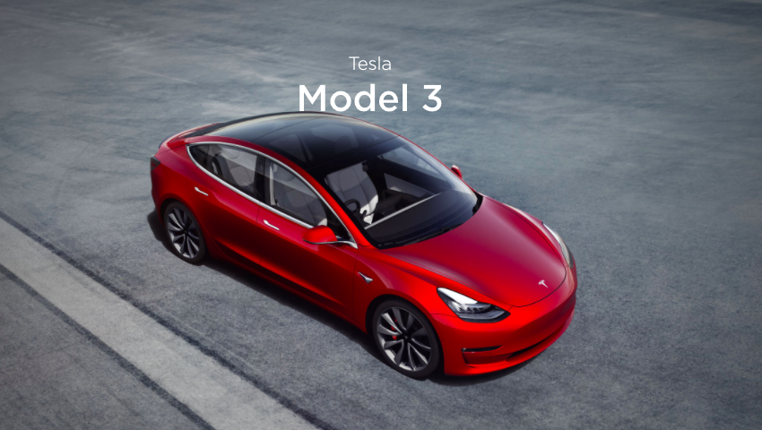 Tesla Model 3 electric vehicle