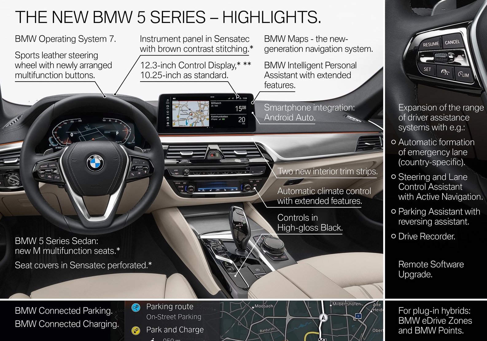 BMW 5-Series 2021 model unveiled_cabin