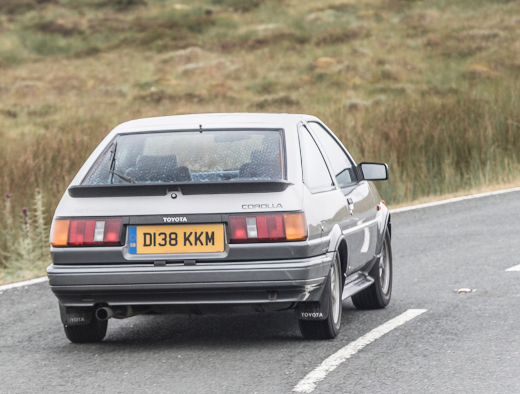 1983 Toyota Levin rear motion view