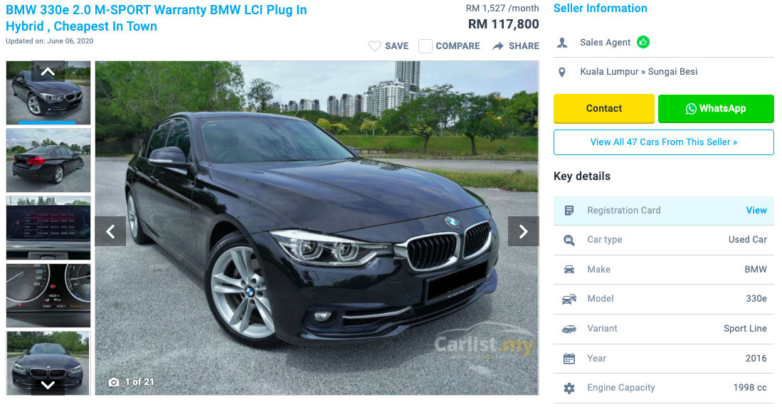 BMW 330e used