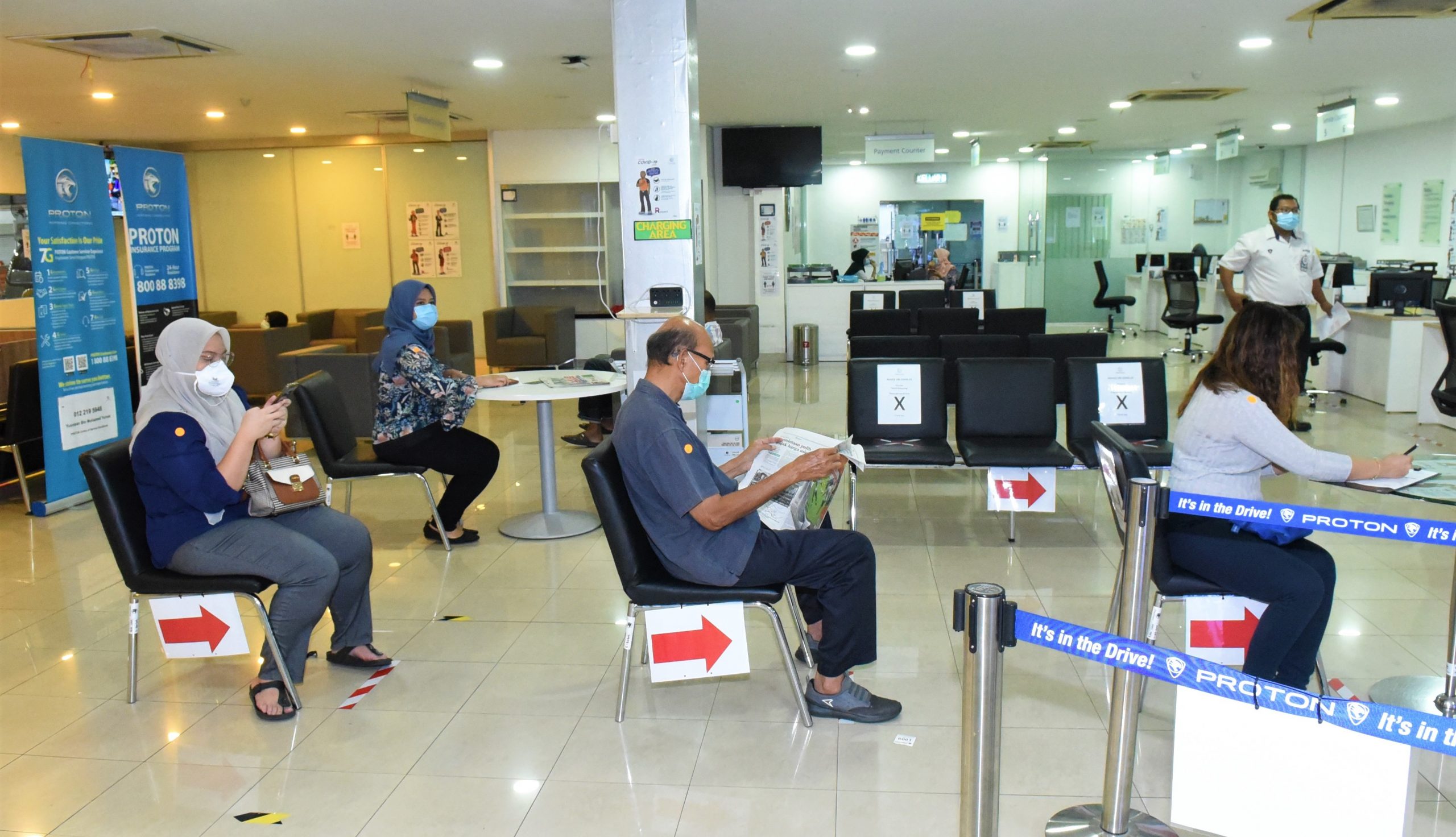 Proton showroom waiting area