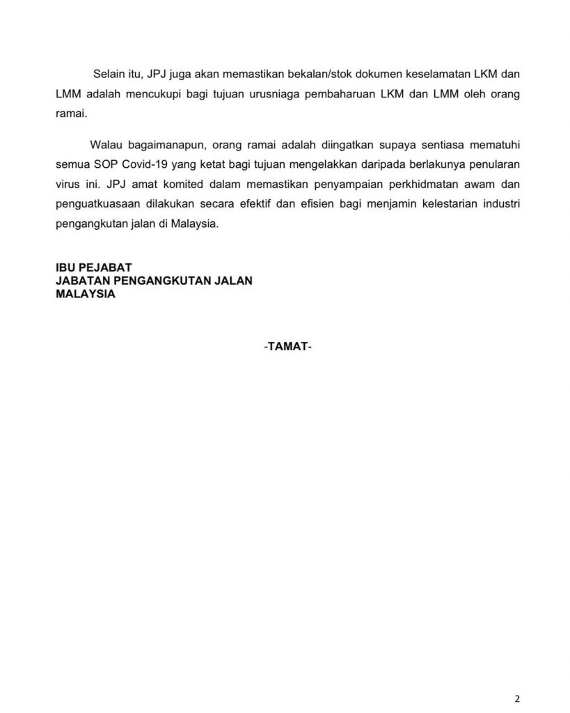 Pos malaysia appointment jpj