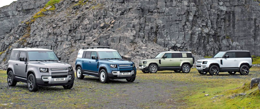 Land Rover Defender range 2020