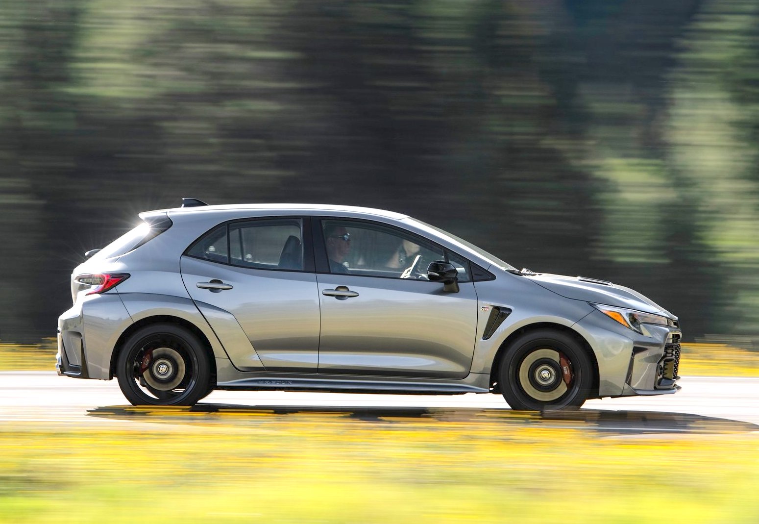 Toyota GR Corolla on track