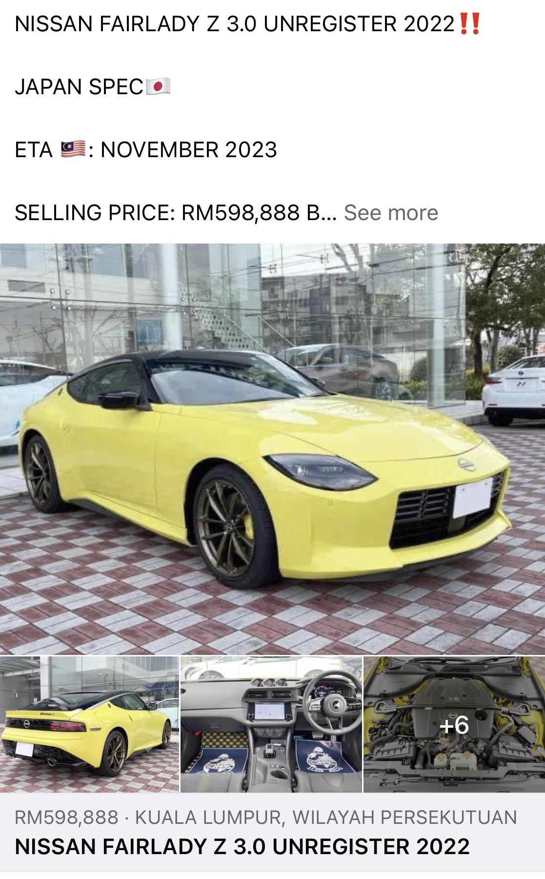 Latest Model Nissan Z Price Tag At RM598,888 For A Recon Unit Automacha
